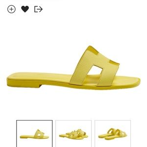 Hermes Epsom Oran Sandals Jaune Curcuma